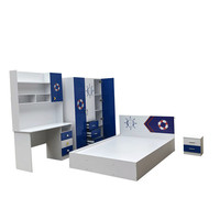 Meubles de luxe modernes pour enfants, placard de chambre à coucher bleu