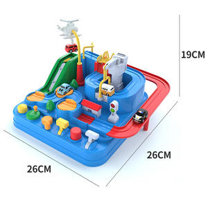 ילדי מכונית מסלול הרפתקאות שולחן משחק צעצועי מירוץ רכבת רכב דגם מירוץ חינוכיים מוח אינטראקטיבי רכבת פאזל מתנה עבור ילד - Product Image 2