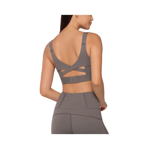 High-Intensity High Support Outdoor Fitness Plus Size Yoga Sports Bra Quick-Drying Breathable Cross Back U-<b>NECK</b> Removable <b>Padded</b> - Product Image 1