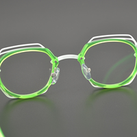 Lunettes de lecture unisexes rétro faites à la main, de bonne qualité, monture octogonale en acétate imprimé, durables, pour adultes, monture intégrale, orange