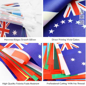 Guirlande de fanions personnalisée en gros, drapeau allemand, pour match de <span class=keywords><strong>football</strong></span> sportif 2026, décoration intérieure et extérieure, design tous pays - Product Image 4