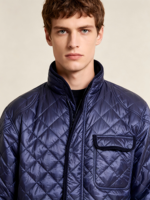 Veste matelassée légère en nylon ripstop résistante à l'eau et au vent pour homme, idéale pour les activités de plein air, le travail agricole et les tenues de campagne, automne-printemps