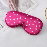Masque réglable pour les yeux en satin imprimé occultant étoile à cinq branches pause déjeuner voyage maison logo personnalisé