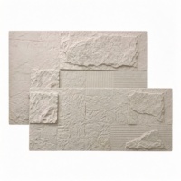 Panneau de pierre artificielle moderne en PU, imitation grès blanc, grande dalle légère, placage flexible, revêtement mural en pierre de culture pour chambre et extérieur