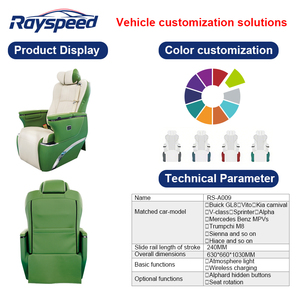 Sièges de voiture haut de gamme personnalisables en cuir pour Sprinter MPV RS, imperméables, à angle réglable, avec éclairage d'ambiance - Product Image 4
