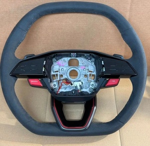 Volante in Pelle e Fibra di Carbonio Forgiata Alcantara GZYLC per <span class=keywords><strong>Audi</strong></span> <span class=keywords><strong>RS</strong></span> A1 A3 A4 A5 A6 A7 R8 RS3 C7 Q5 Q7 S3 S5 8V B8 B9 - Product Image 2