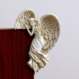 Scultura in Resina da Parete a Rilievo di <span class=keywords><strong>Angelo</strong></span> Dipinto a Mano, Modello Artistico Figurativo, Decorazione per la Casa Marca LEIXIN - Product Image 4