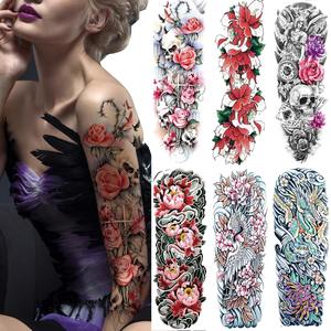 Hadiyah beauté étanche bras complet temporaire <span class=keywords><strong>tatouage</strong></span> autocollant tigre Lion loup oeil pour <span class=keywords><strong>homme</strong></span> femmes corps Art manches Flash épaule - Product Image 2