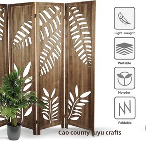 Gỗ rắn Trung Quốc gấp màn hình phân vùng di động hiện đại cho phòng khách gia đình phòng ngủ khách sạn lối vào lối vào che chắn gấp - Product Image 3