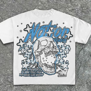 Người đàn ông của thời trang dạo phố T-<span class=keywords><strong>Shirt</strong></span> CREW NECK TEE với hộp sọ mùa hè Áo sơ mi phong cách đường phố - Product Image 5