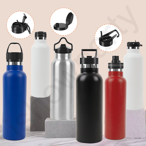 Custom Logo Vacuum <b>Flasks</b> <b>with</b> <b>Straw</b> Lid BPA-free Stainless Steel Travel Sport Water Bottle for Gift - Product Image 4