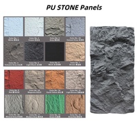 Panel de pared de piedra artificial de poliuretano, paneles de piedra de imitación de Pu ecológicos duraderos con aislamiento térmico para Interior
