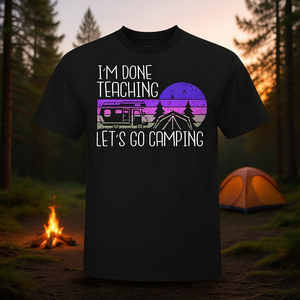 Ya no soy maestro, vamos a acampar, camiseta para profesores, vacaciones de verano - Product Image 4