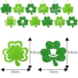 Decoraciones Temáticas para Fiestas del Festival <span class=keywords><strong>de</strong></span> Irlanda, Nuevo Juego <span class=keywords><strong>de</strong></span> Etiquetas Decorativas Colgantes con Trébol Verde para el Día <span class=keywords><strong>de</strong></span> <span class=keywords><strong>San</strong></span> <span class=keywords><strong>Patricio</strong></span> - Product Image 2