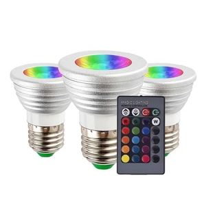 E27 5 Wát RGB <span class=keywords><strong>LED</strong></span> Spotlight bóng đèn với điều khiển từ xa thay đổi màu sắc cho Trang chủ kỳ nghỉ trang trí 110V 220V chiếu sáng - Product Image 1