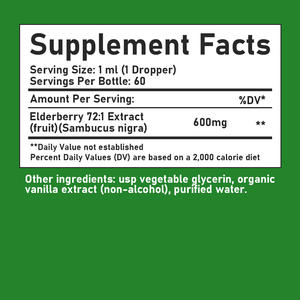 Gotas Líquidas de Saúco OEM para Adultos, Suplemento Herbal para el Sistema Inmunológico, Gotas Líquidas de Saúco Orgánico, Tintura de Saúco Negro - Product Image 6