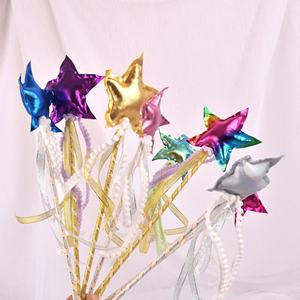 Varitas Mágicas de Hada Princesa Ángel para Niñas, Hechas a Mano con Brillantina, Decoraciones de Halloween y Navidad, Accesorios de Disfraces, Regalos - Product Image 1