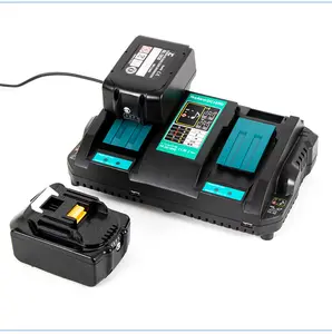 Batterie au lithium pour les outils électriques Makita, le lot de 2, 2 et DC18RD, double interface, idéal pour les modèles bl1860, bl1850, bl1840 et bl1830, 18v, 6000mah