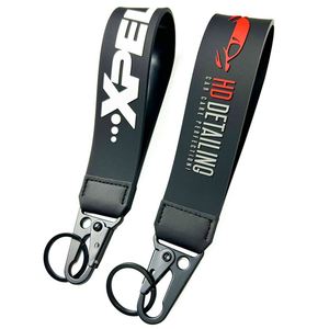 Promotion Products Custom Design Silicone Carabiner <b>Bracelet</b> Lanyard Soft Pvc Rubber Keychain for Souvenir Gifts Jet Tag - Product Image 1