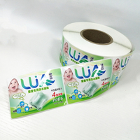 Conception de logo personnalisé en usine OEM Étiquettes pour liquide vaisselle PE Étiquettes pour bouteilles en plastique vinyle de soins personnels pour impression de liquide vaisselle