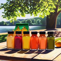 Mocalge — Mini bouteilles en verre 60ml, 2 onces, carrés, françaises, 2 onces, livraison gratuite