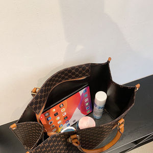 Bolso de Mano de Cuero PU para Mujer, Maletín con Cierre de Cremallera, Gran Capacidad, para Uso en Oficina, Porta Cuadernos de Lujo, con Logotipo ODM - Product Image 4