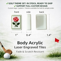 Juego de Mahjong Americano con Temática de Golf, 160 Piezas, Fichas Acrílicas, Juego de Mesa Decorativo, Regalo Festivo para Entusiastas del Mahjong
