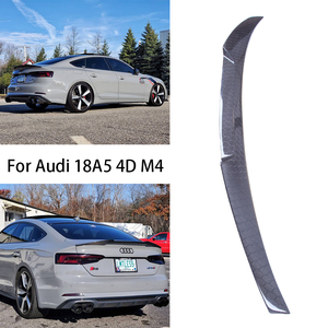 For A5 S5 RS5 B9 4Door Sportback M4 Style Honeycomb Carbon Fiber Rear Spoiler Trunk Wing 2016-2025 - Product Image 2
