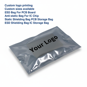 Bespoke Retail Brand Logo Printed Resealable Moisture Proof Vapor Barrier Electronic Hardware ESD Shielding Bag