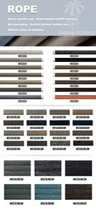 Sedia da Esterno per Sala da Pranzo Sedia da Giardino in Alluminio e Corda per Ristorante Arredamento da Giardino - Product Image 3