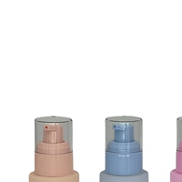 Bouteille en verre à pompe de 30 ml (1 oz) de couleur bleu violet pour lotion, fond de teint liquide ou produits capillaires – Vente en gros