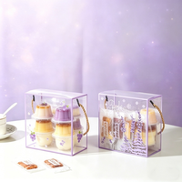 Sacs cadeaux biodégradables en PET, taille personnalisée, transparents, pour mariage, Saint-Valentin, bouquet de fleurs, boîte cadeau avec logo personnalisé