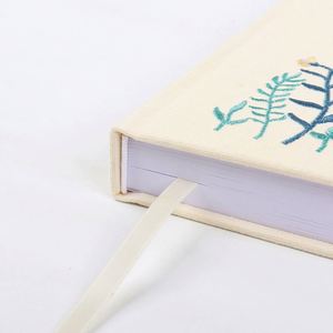 Hand Embroidered Hardcover Fabric Gift <b>Journal</b> with 100 Sheets - Product Image 3