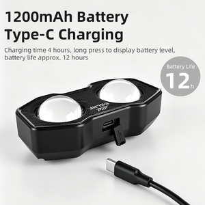 Nouveau feu arrière de vélo 2026 Devil Eye avec lentille 3D, 6 modes LED, 1200 mAh, vente en gros directe usine OEM - Product Image 6