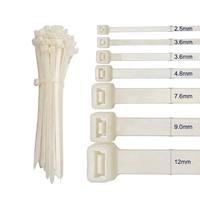 Attaches-câbles autobloquantes en nylon haute résistance 8,8x400mm Noir Blanc Lot de 100 Serre-câbles pour regroupement de câbles Usage industriel