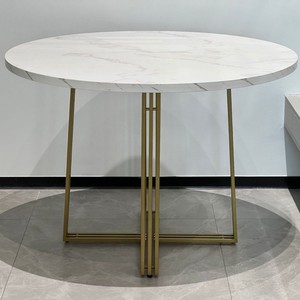 Mesa de centro de lujo con ventana panorámica de mármol, mesa pequeña redonda estilo nórdico para alféizar de ventana, mesa baja tipo tatami, mesa pequeña moderna y sencilla - Product Image 1