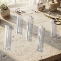 Tube transparent vide 0,5 ml 1 ml Cartouche 1 gramme 1g Boîte d'emballage en plastique PC 75 mm 85 mm avec capuchon