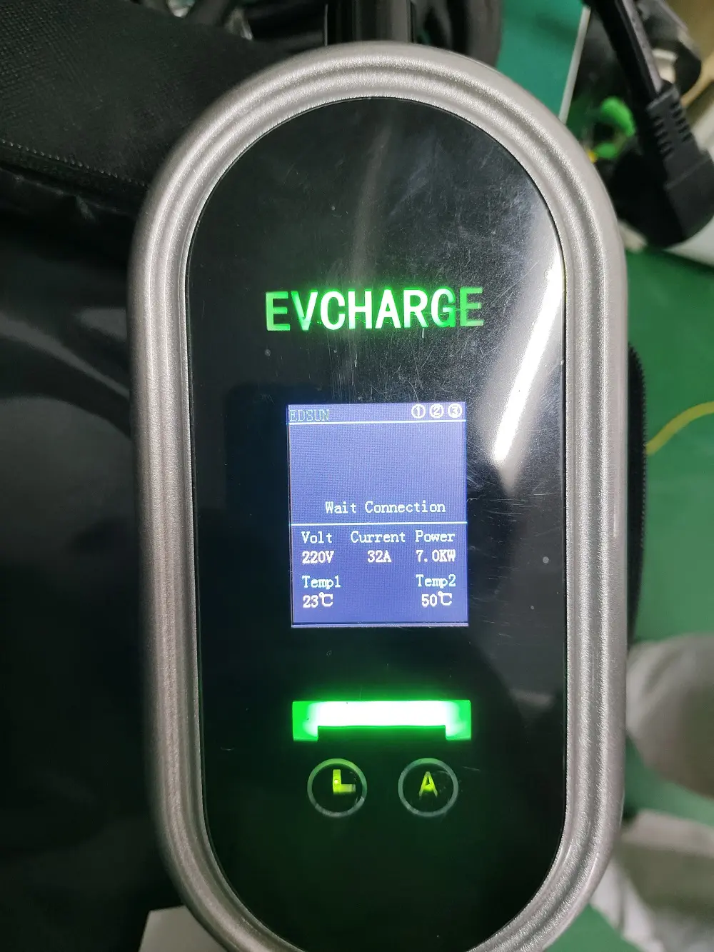 Cargador eléctrico portátil de protección contra fugas CEE AC EV estación de carga rápida 7.2kw