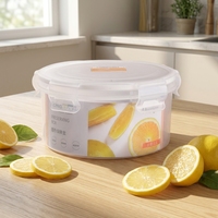 Conteneur de stockage alimentaire classique grand format 1,2 L, anti-fuite, en PP + silicone moulé par injection, avec couvercle à clipser, portable pour le camping et la cuisine