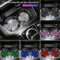 Voll Strass Bling Auto Untersetzer Tasse rutsch feste Matte Silikon Runde Pad Getränke halter Matte Auto Gadget Bling Auto Interieur Zubehör