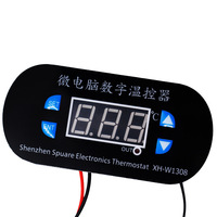 XH-W1308 W1308 AC 220V Contrôleur de température numérique réglable avec capteur de chaleur et d'air frais, affichage rouge, thermostat, interrupteur DC 12V