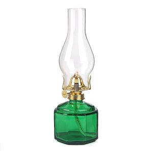 Decorazioni per la casa e occasioni di festa fatte a mano Vintage grande vetro lampada a olio di cherosene classica lanterna rotonda in resina goffrata - Product Image 4