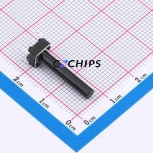 TSA06131-210B332CA Tactile Switch Through hole-4P,6.1x6.1mm Switch Single Pole Single Throw Round Button 1.8N 6.1mm - Product Image 1