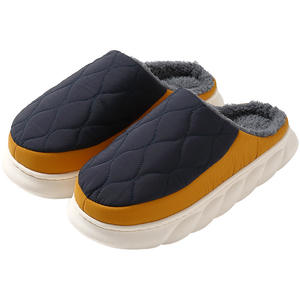 <b>Men</b> Winter Home Cotton Slippers Male Solid Color Basics <b>Indoor</b> Non-Slip Soft Plush Slipper Waterproof House <b>Shoes</b> - Product Image 5
