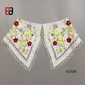 2023 Color Fake Collars Shawl Pair Neck Doll False Collar Hollow Out Cotton Lace Pair Collar