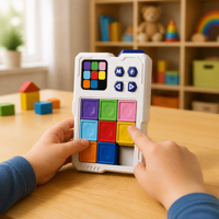 Jeu de puzzle électronique Klotski, jeu de puzzle coulissant électronique, jouet éducatif de logique, jeu de société portable pour enfants