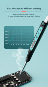 Fer à souder miniature YOUYUE <span class=keywords><strong>T12S</strong></span>, 65W haute puissance + alimentation USB, adapté à la réparation électronique et au bricolage - Product Image 4