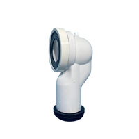 Tuyau de vidange WC mural en plastique PP de type S de 90-105 mm avec connecteur pour cuvette et tige de fixation métallique en option