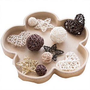 Premium Handmade Rattan Ball Decorations Colorful <b>Vase</b> <b>Fillers</b> For Home And Events - Product Image 1