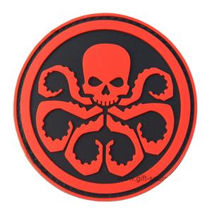 رقع جمجمة وطوق حلقي, عالية الجودة مخصصة الجمجمة هوب وحلقة دعم الأخطبوط الزومبي تفشي 2D ثلاثية الأبعاد قبعة لينة من المطاط PVC البلاستيك التصحيح للملابس - Product Image 1